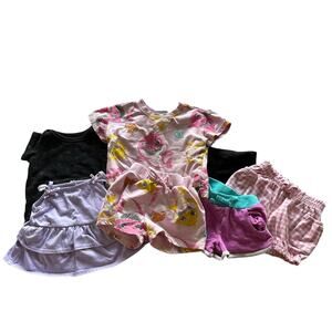 Girls Pink Fish Print Matching Short Set - Brand Unspecified
